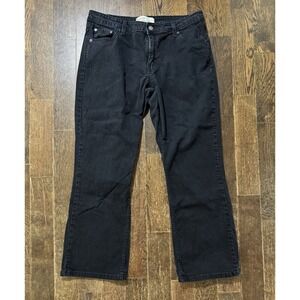 Levi Strauss Signature Jeans Sz Misses 14 Short (W33xL27) Mid Rise Bootcut Black